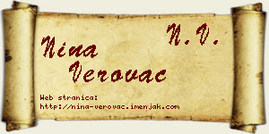 Nina Verovac vizit kartica